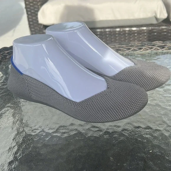 Rothy’s The Flat Gray Knit Ballet Shoes Women’s 7.5 | Eco-Friendly, Washable - Picture 3 of 9